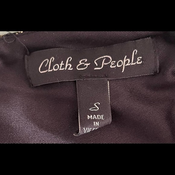 Cloth & People NWT Art Deco New Year’s Eve Black Gold Party Dress sz Small - Picture 11 of 12